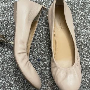 J.Crew Nude CeCe Ballet Flat 6W Leather